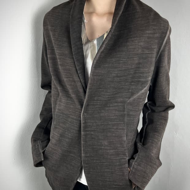 ANDREA YA'AQOV DARK SLATE BUTTON JACKET