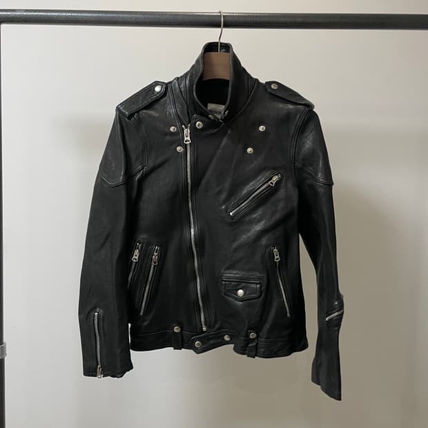 (100) Drawing 드로잉 쉽스킨 양가죽 라이더 자켓