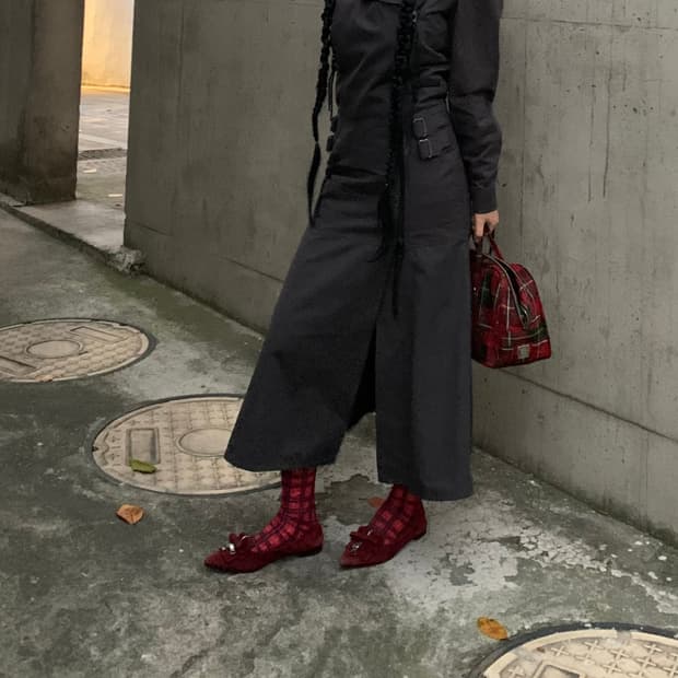 Prada 스웨이드 플랫슈즈