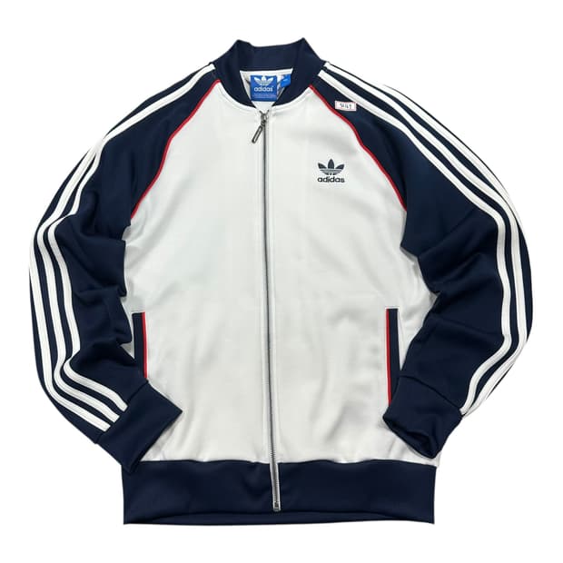 ✨ (바배) 아디다스 화이트 네이비 슈퍼스타 트랙탑 져지 