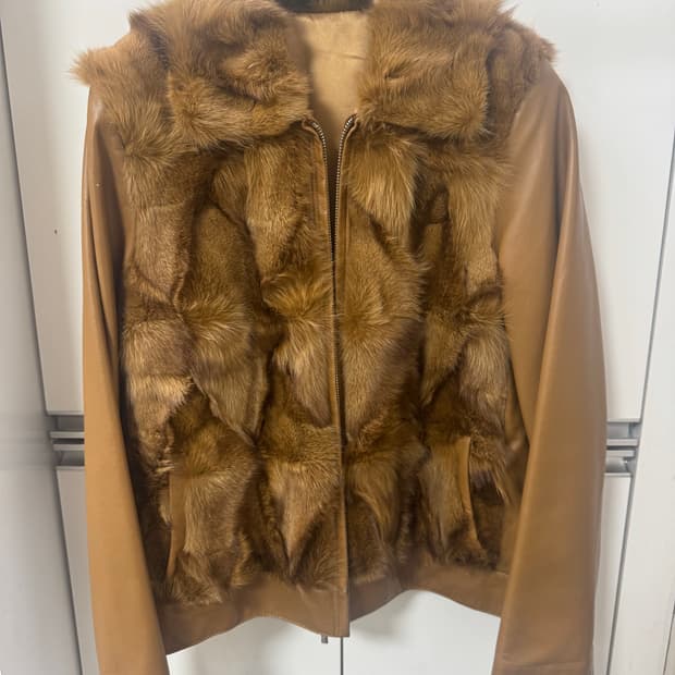 양가죽 폭스털 가죽자켓