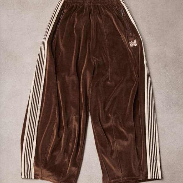 [M]니들스 X 에크루 ECRU HD 트랙팬츠 벨루어 브라운 새상품 