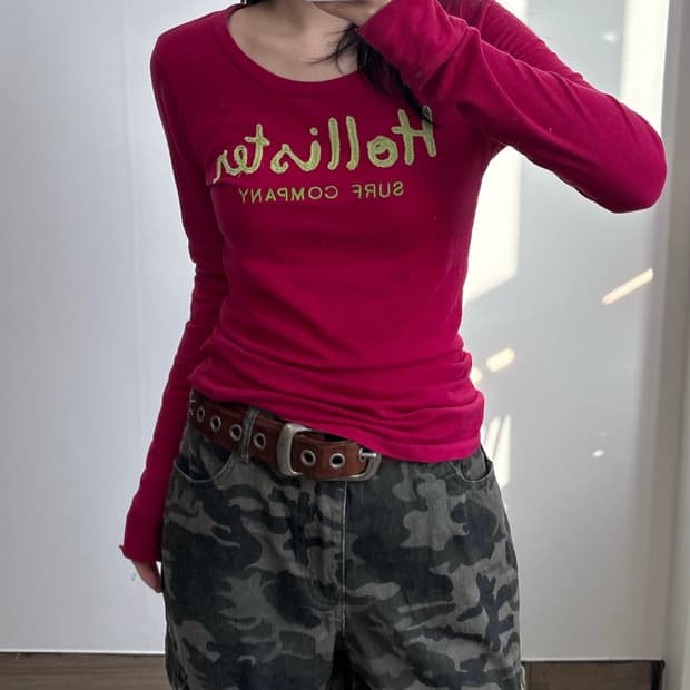 홀리스터 y2k 롱슬리브 티셔츠