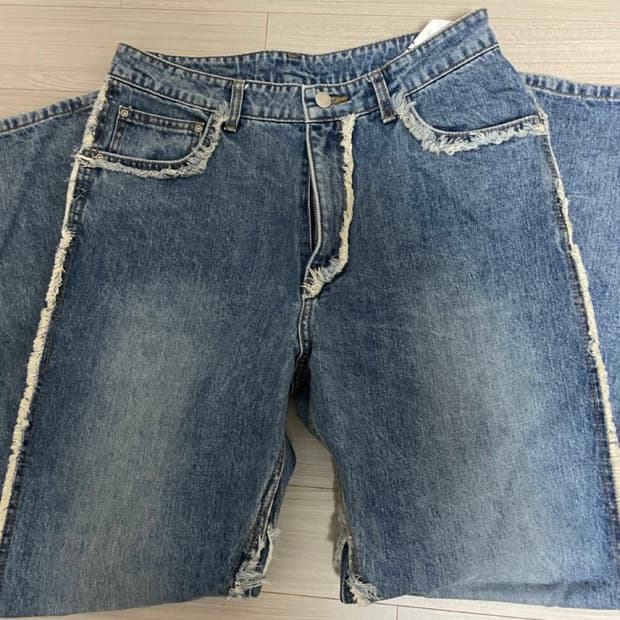 쿠어 coor 컷오프 스플릿 데님 s