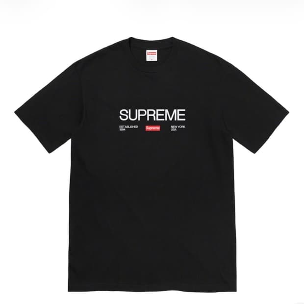 [XL]슈프림 Est. 1994 티셔츠 블랙 - 21FW