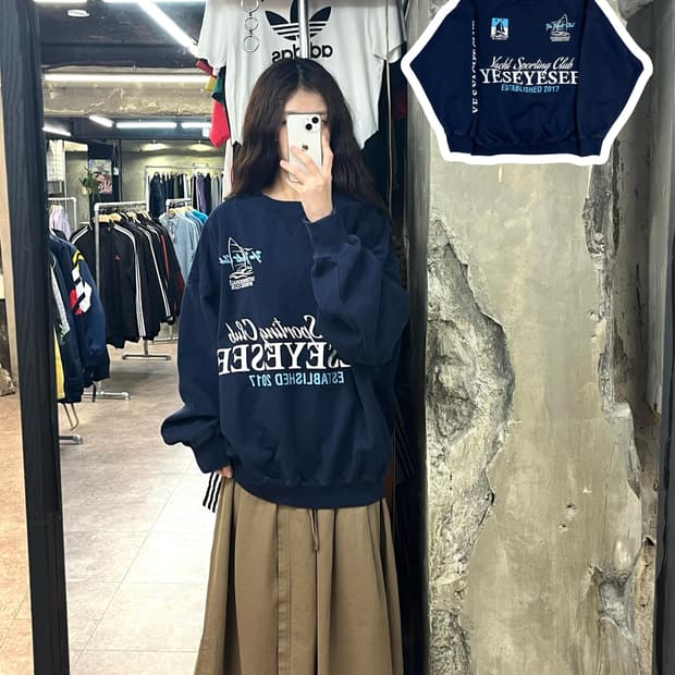 예스아이씨 맨투맨 네이비 XL #csz2574