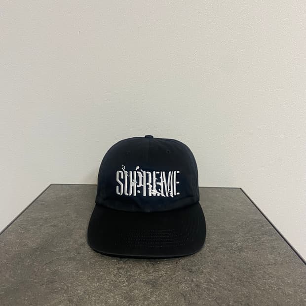 (OS) 슈프림 6패널 볼캡 모자 워시드 블랙