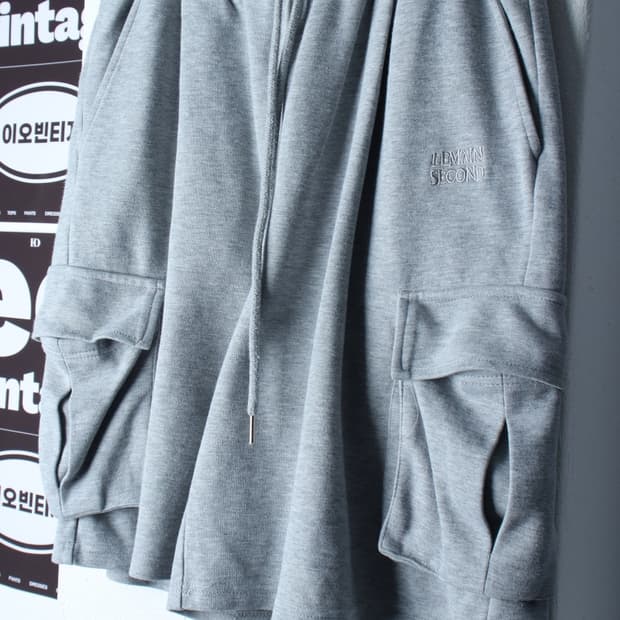 (L-XL) 리메인세컨드 반바지 팬츠 작은오염 카고 밴딩-P9915
