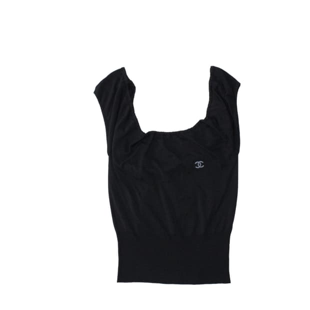 1990s Chanel Vintage Draped Knit Top 샤넬