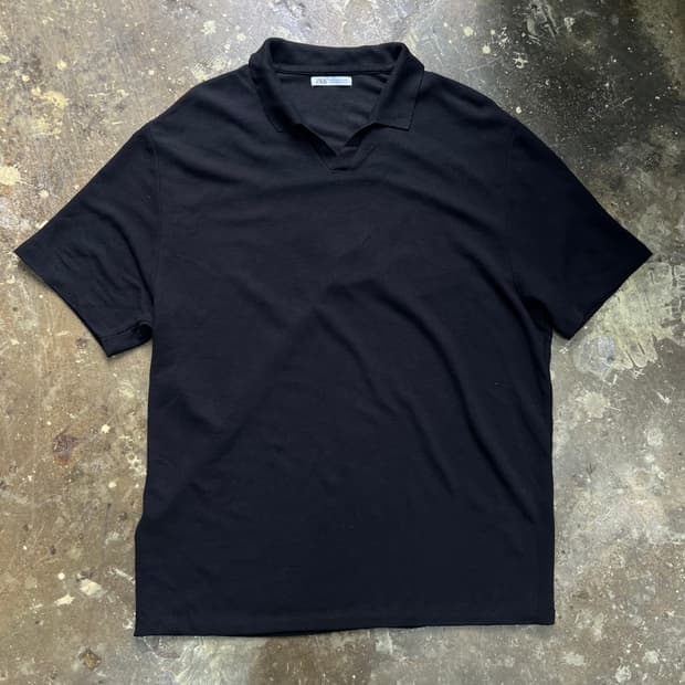 XL) ZARA 자라 반팔 카라 니트