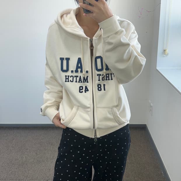 Who A U 후아유 2-way 아이보리 후드집업