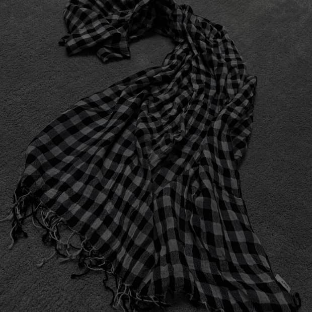 Vintage v-kei punk mood flannel muffler