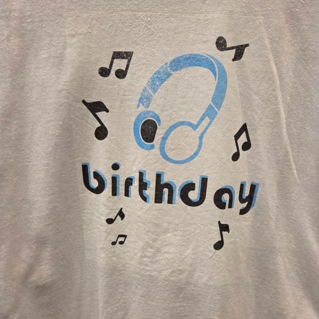 [S] USA수입 빈티지 프린팅 깔끔한 흰티 /birth 생일선물 추천