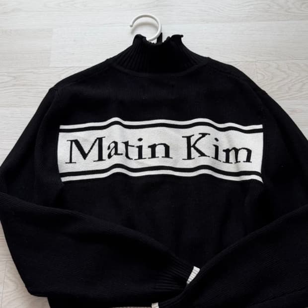 마뗑킴 블랙 니트 집업 가디건