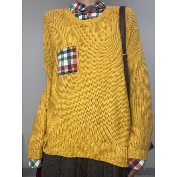 빈티지 키치 레이어드 니트