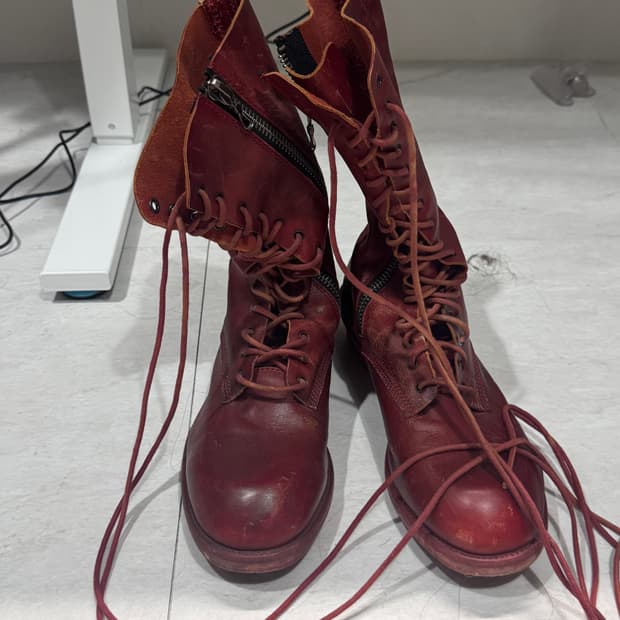 Vtg red boots 41