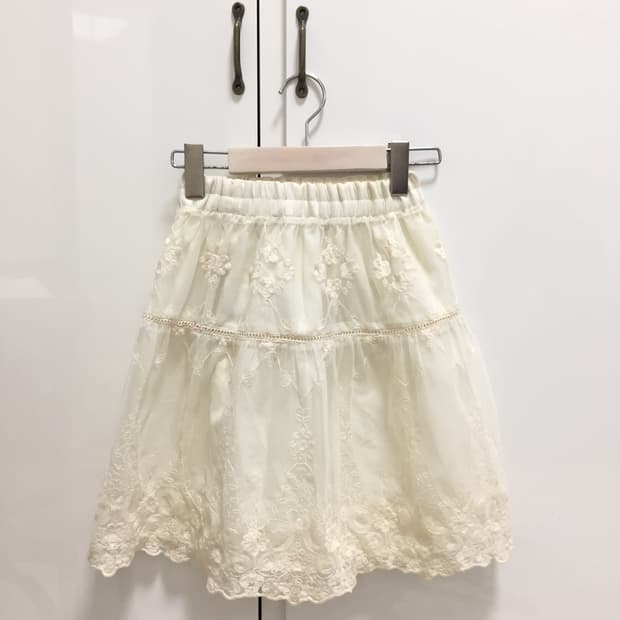 아이보리 레이스 스커트 페어리 빈티지