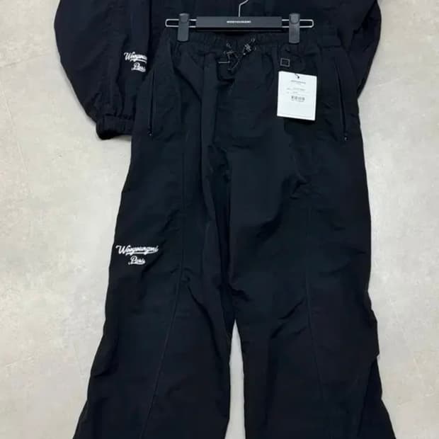 우영미 25ss 블랙 나일론 셋업 (48, 46)