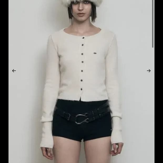 보헤미안서울) 가디건 아이보리, 그레이