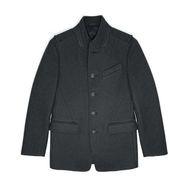 솔리드옴므 다크 그레이 모직 자켓