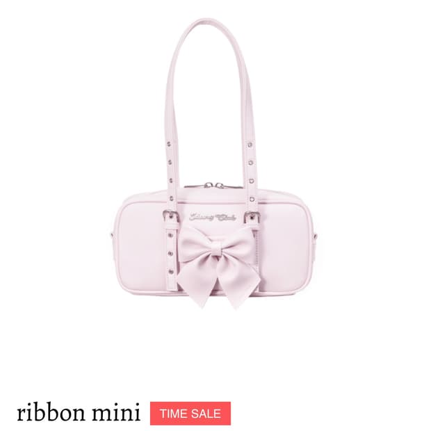 아이당클럽 리본 미니백