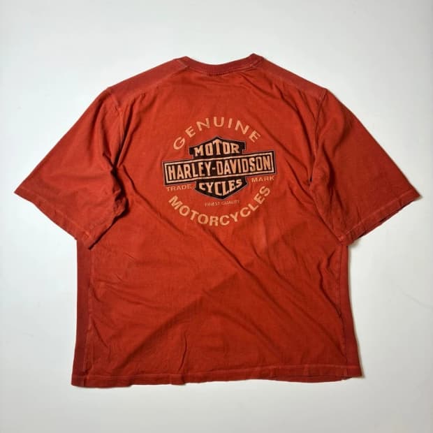할리데이비슨 00's 시그니처 로고 오버 반팔 티셔츠 PN9055