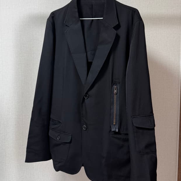 요지야마모토 뿌르옴므 17ss 테일러드 비대칭 재킷