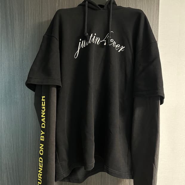 [S] 베트멍 16AW 건클럽 저스틴포에버 레이어드 후드 블랙 (MH17