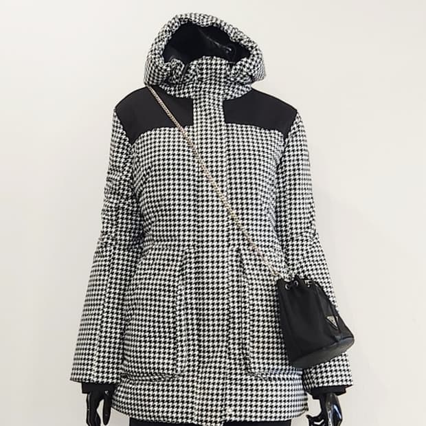 체크 패딩점퍼 