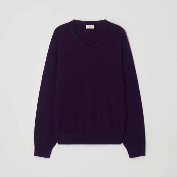 파세르 Crop V-neck Knit Magenta