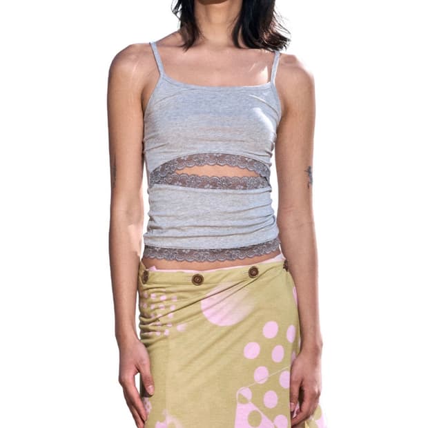 Odlyworkshop 오들리워크샵 Lace Cutout Tank, Fa