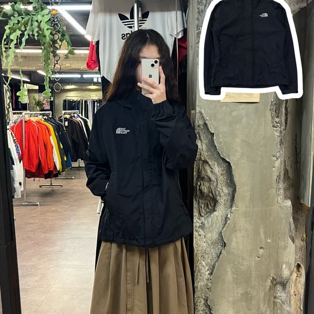 노스페이스 바람막이 블랙 M #csz1952