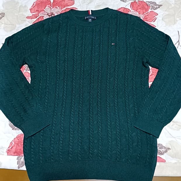 타미힐피거 꽈배기니트 여성66 가슴50 기장66