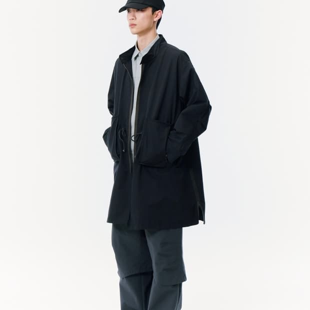 산산기어 지퍼 필드 파카 블랙