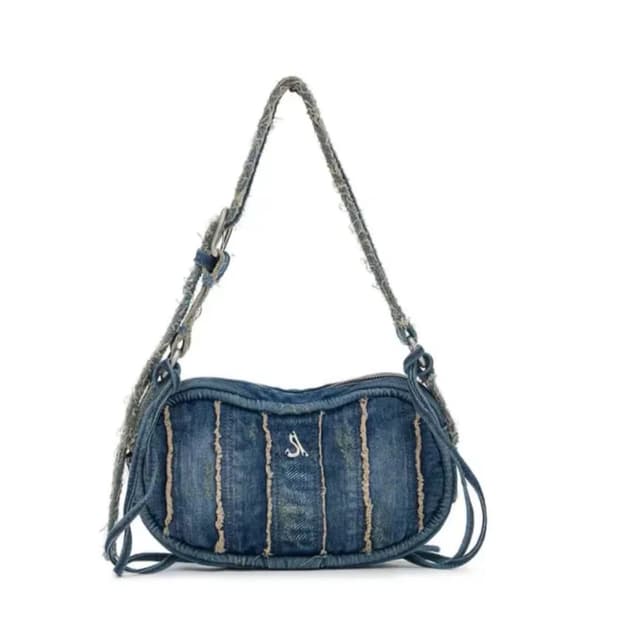 애프터아워즈 데님 숄더백