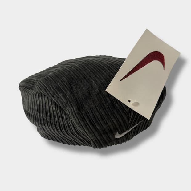 나이키 90‘s 카키 코듀로이 스우시 베레모 헌팅캡 