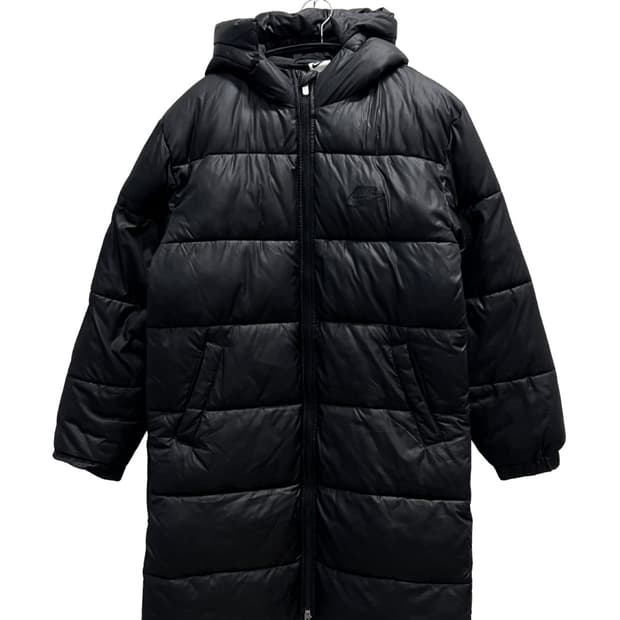 나이키 NSW 키즈/우먼스 솜 롱패딩 자켓 블랙