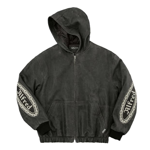 새상품) 알프레드 레더 후드 자켓 M사이즈