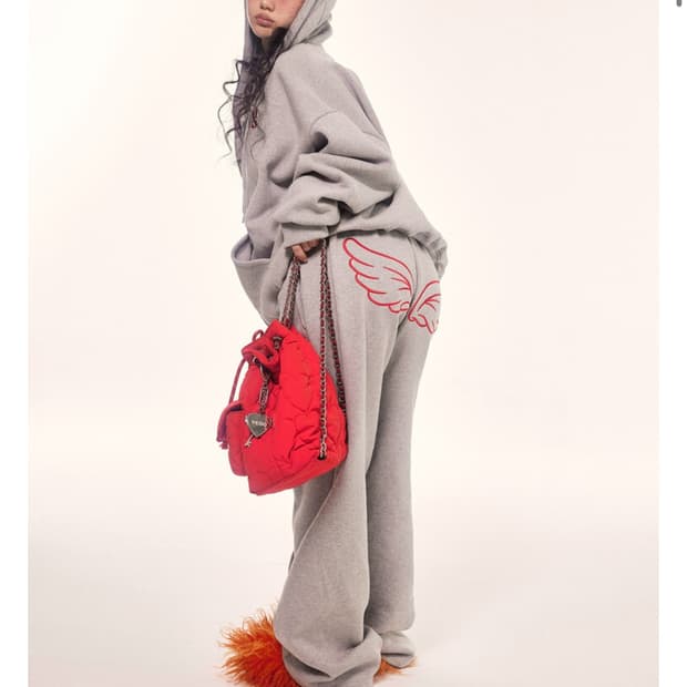 예그 윙 팬츠 그레이 L 기모