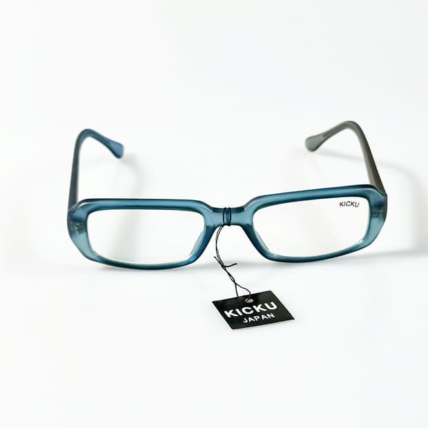 90s KICKU JAPAN 뿔테 블루 스퀘어 빈티지 안경