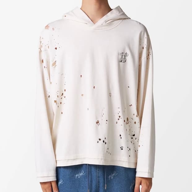 [xl] PDF distroyed hoodie pink