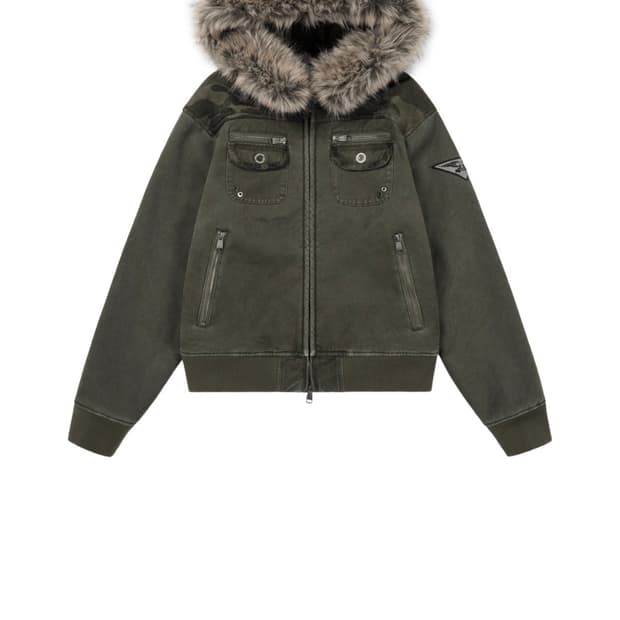 아캄 퍼 카모 자켓 카키 사이즈2 교환 및 구매