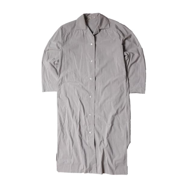 오라리 Auralee Stripe Button Up Dress 
