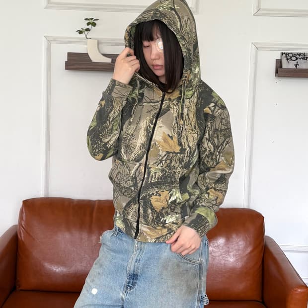 빈티지 리얼트리 후드집업