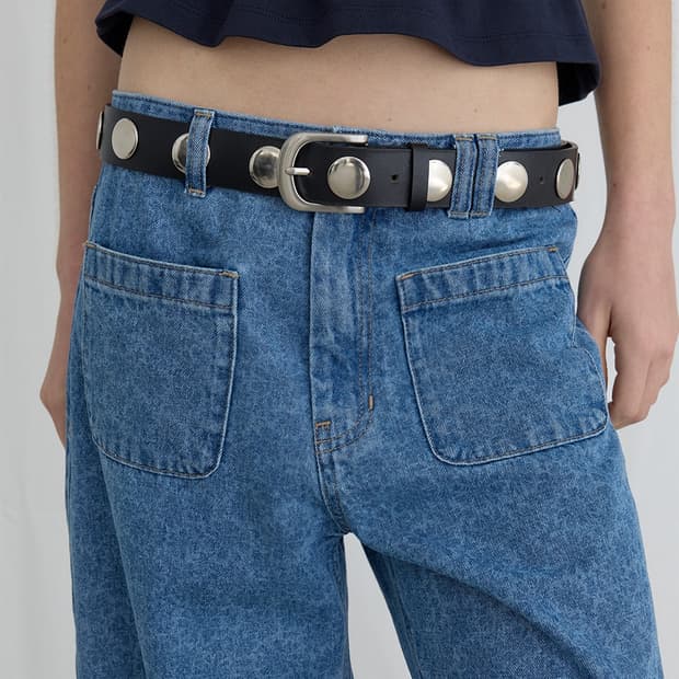 오데스 - BOLD RIVET LEATHER BELT