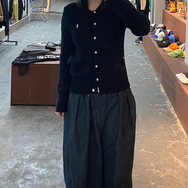 폴로랄프로렌 포니로고 케이블 니트 가디건 H1069