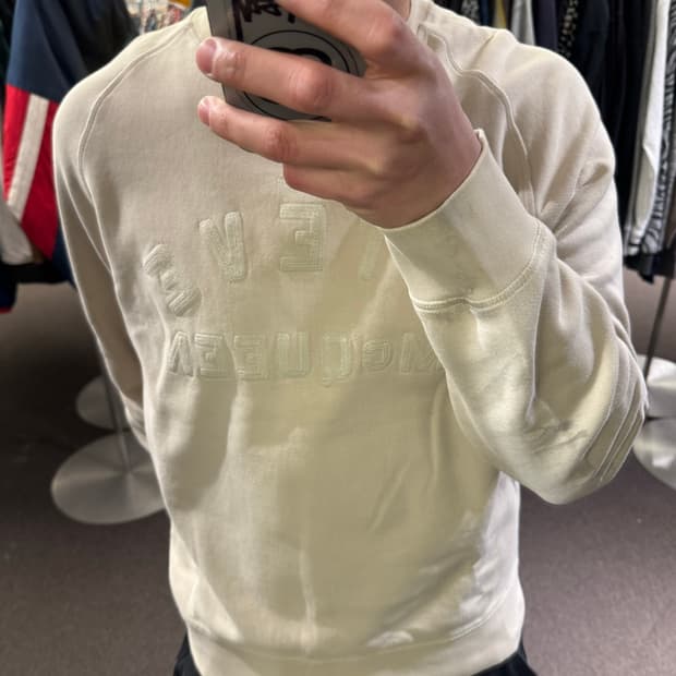 L)Barbour 스티브맥퀸 베이지 스웻셔츠(오염)