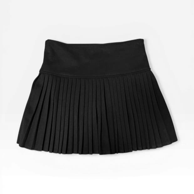 아코디언 플리츠 주름 미니스커트