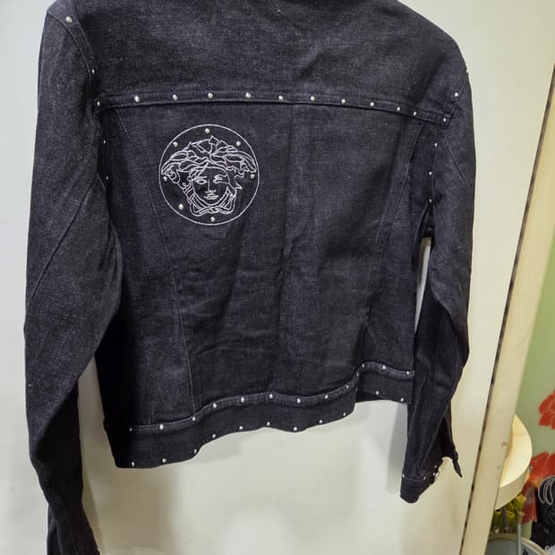 베르사체 크롭 데님 자켓