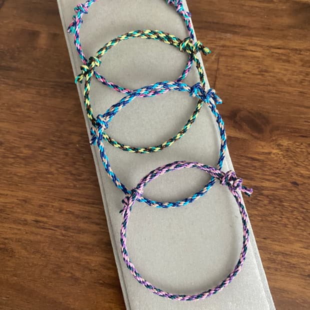 마크라메 유기농코튼 실팔찌 세트(M)